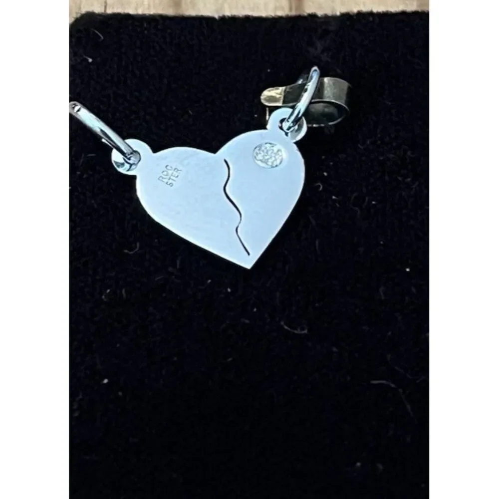 Sterling Silver Broken Heart Charm by Rembrandt